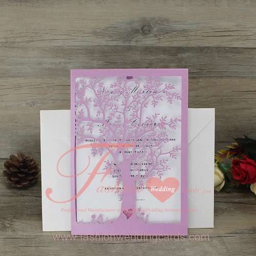 Beautiful Laser Cut Wedding Invitation Tree